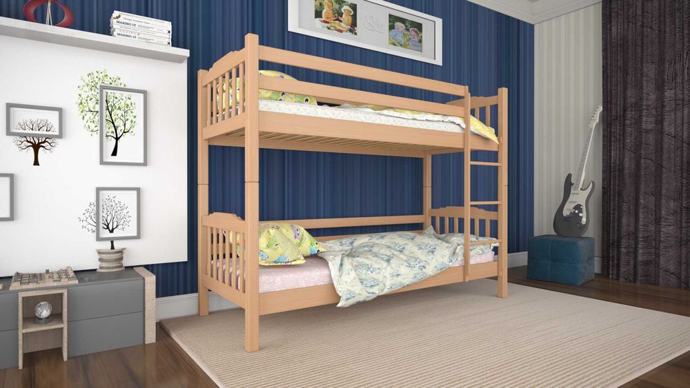 2х ярусная кровать.Кровать из массива бука