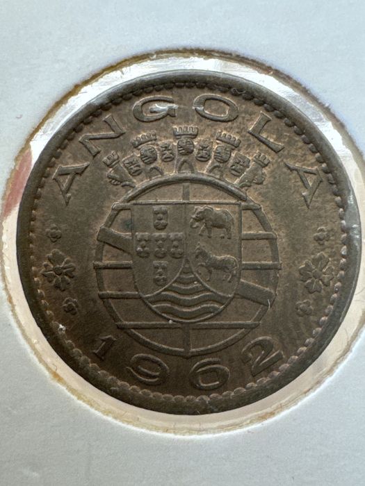 Moeda 20 cts de Angola 1962