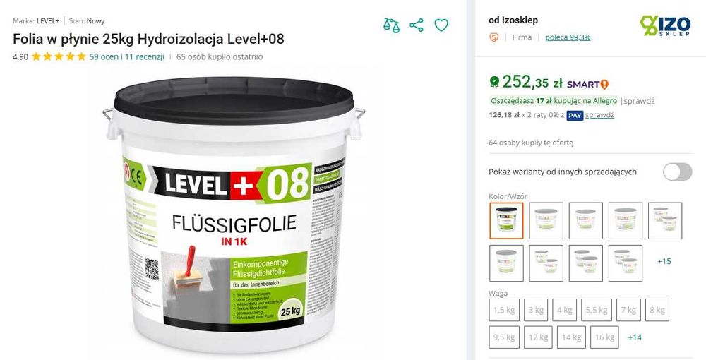 Folia w płynie level+08