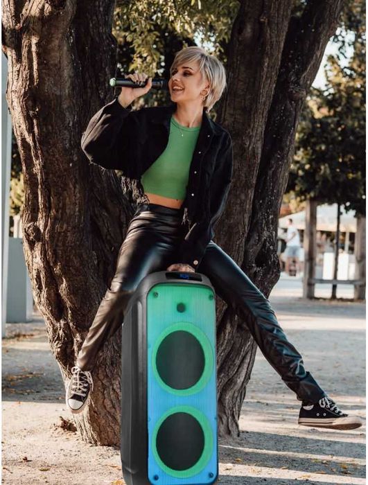 Kolumna Głośnik BLUETOOTH Radio USB MP3 KARAOKE DJ Wodzirej na Wakacje