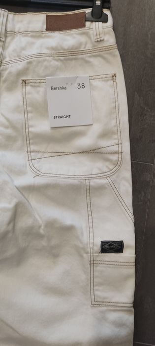 Bershka spodnie straight leg carpenter