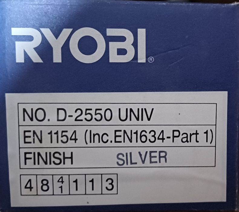 Доводчик двери RYOBI D-2550 до 80кг серый.
