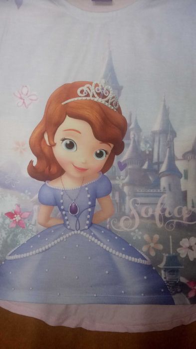 Bluzeczki z bajek Księżniczki Bella,Arielka, księżniczka Zosia 7-8lat