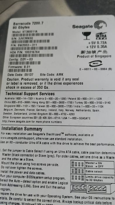 Hard Drives in Various Sizes438129168127119364