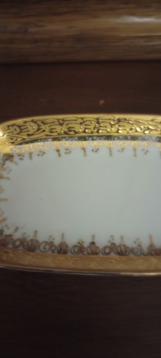 Przyprawniki porcelana pozłacana 24k