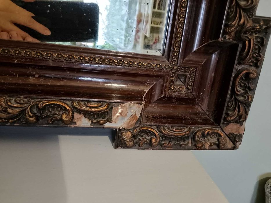 stare lustro kryształowe w ramie,do renowacji