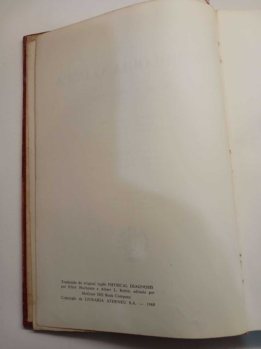 livro de medicina usado "semiologia clínica" de hochstein e rubin 1968