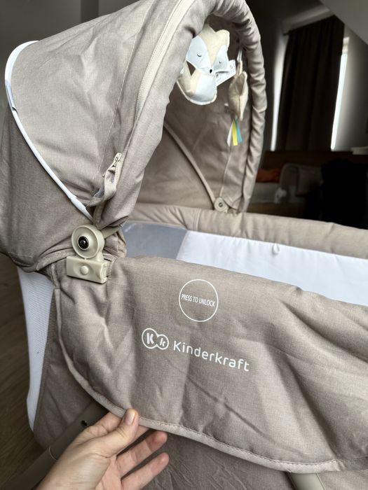 Kinderkraft kołyska łóżeczko bujaczek beżowa nowa niemowlę dziecko