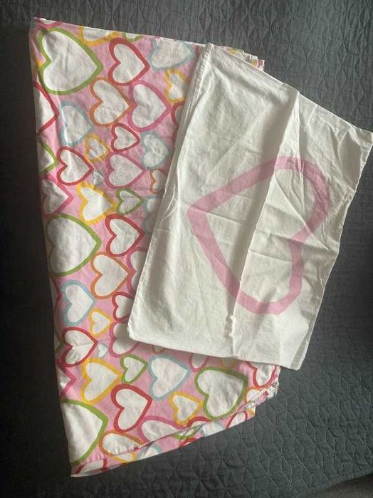 Pościel IKEA serduszka dla dziewczynki 150x200 cm