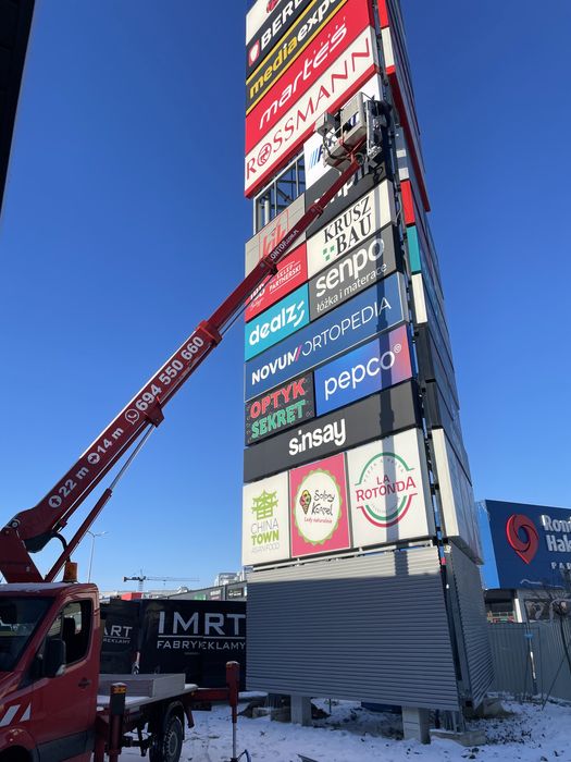 Podnośnik koszowy WYNAJEM zwyżka 22 m  usługi wysokościowe