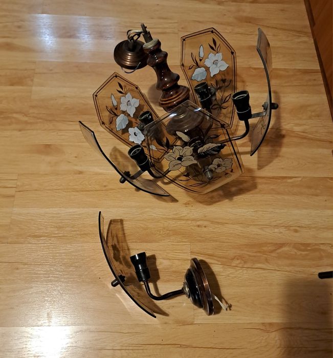 Lampa żyrandol +kinkiet