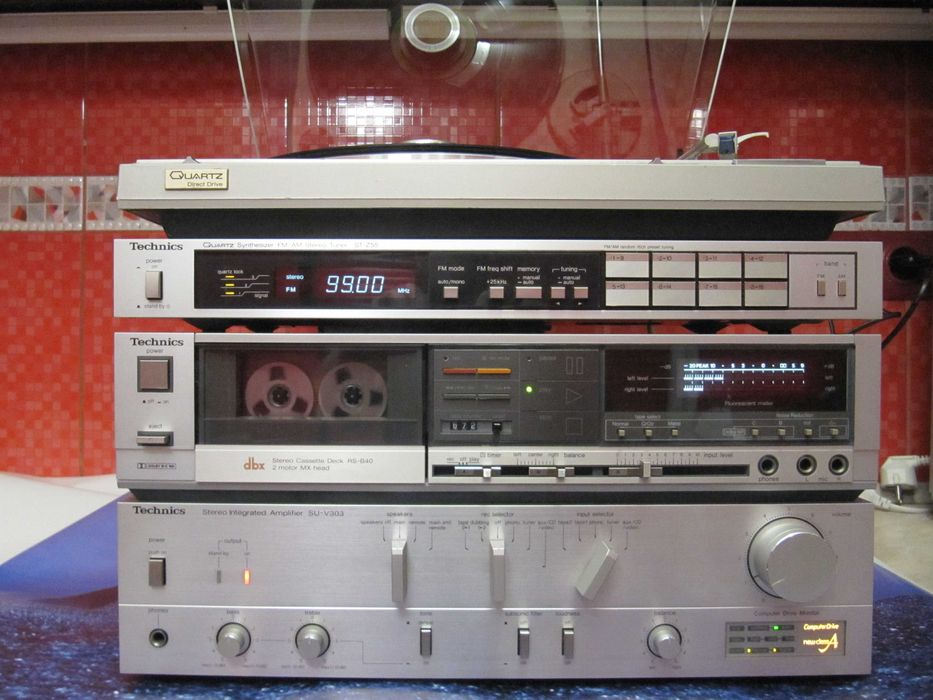 TECHNICS – Стереосистема з Програвачем Вінілу *Gold Vintage (Відмінний Стан)