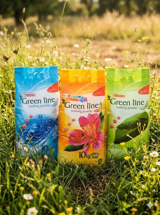Пральний порошок супер якості 10 кілограм Green line 10 кілограм пакет