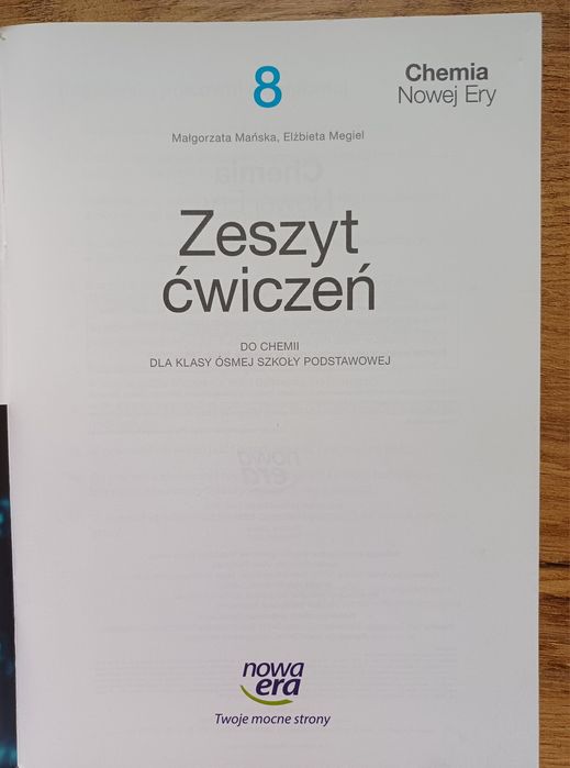 Zeszyt ćwiczeń do chemii. Klasa 8.