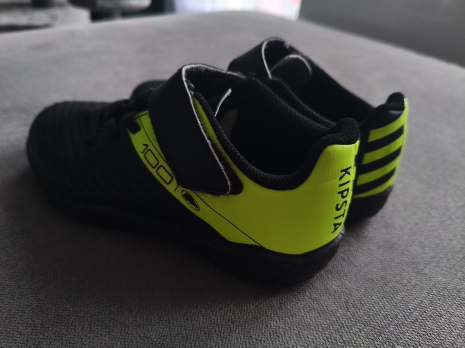 Buty do piłki nożnej dla dzieci Kipsta 100Easy Turfy na rzepy roz 30