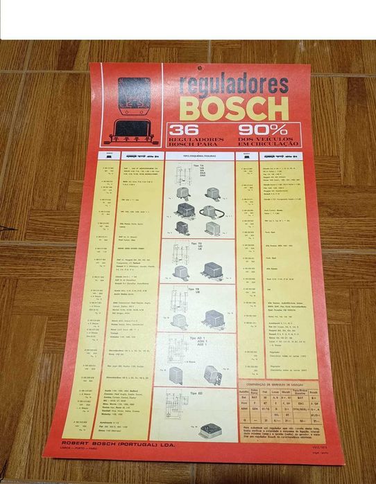 Raríssimo Cartaz Reguladores Bosch 1973