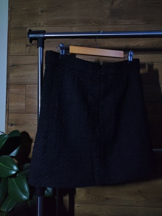 Жіноча чорна твідова спідниця H&M тепла 42