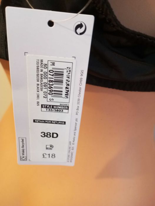 M&S Biustonosz minimizer Full Cup z fiszbinami rozm.85/D