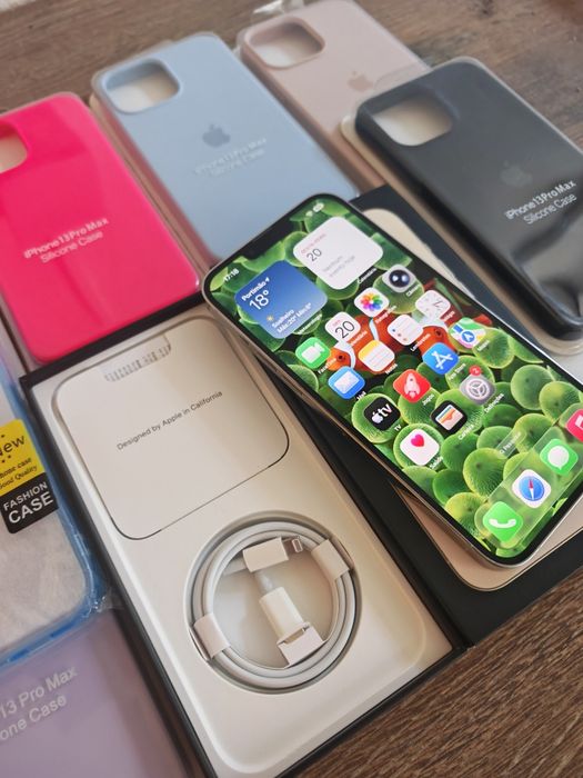 iPhone 13 Pro Max  6.7" 256GB Silver  Em Bom estado Aceito Ret