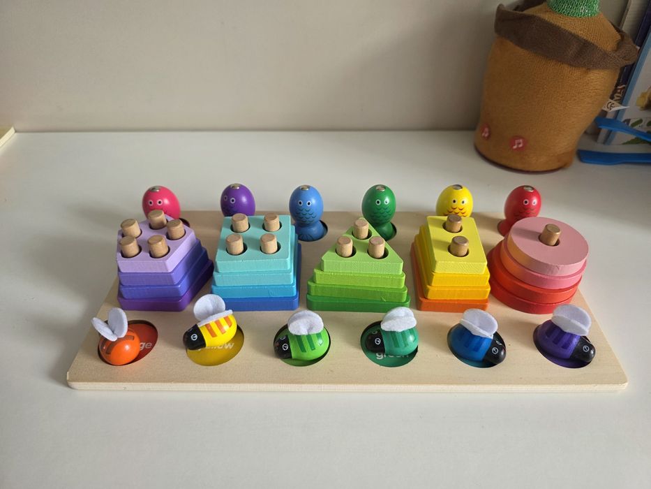 Сортер дитячий форми кольори дерев'яний  монтесорі