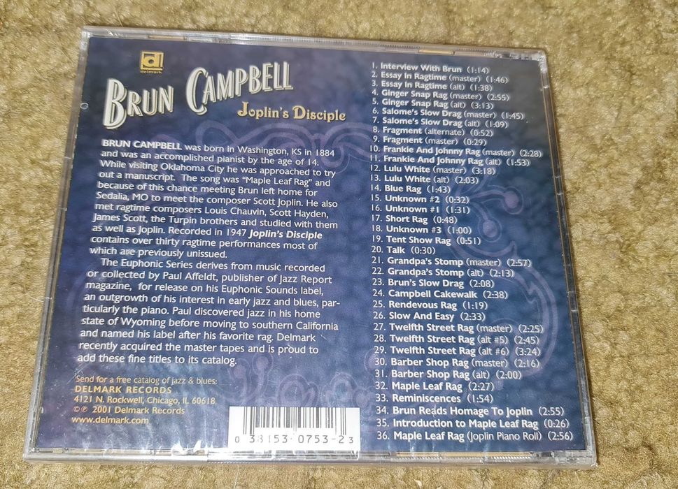 Brun Campbell / JOPLIN'S Disciple / CD / FOLIA /