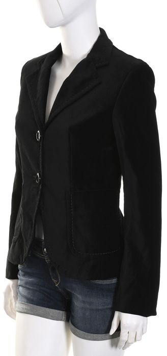 MAX MARA czarna welurowa marynarka damska żakiet r. 36