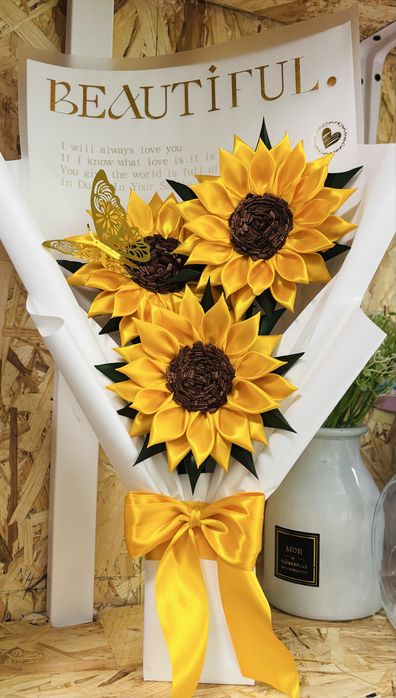 Buque de girassois eternos