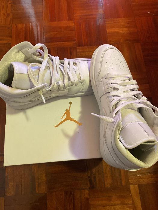 Air jordan 1 mid branco tamanho 42
