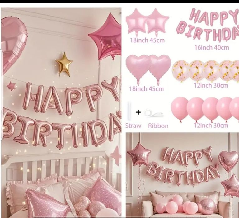 Набiр кульок, фотозона happy birthday