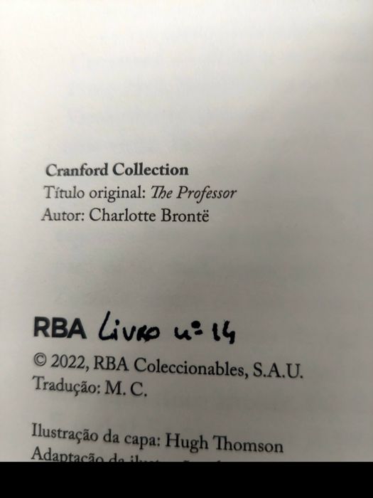 Livro "O Professor" de Charlotte Brontë