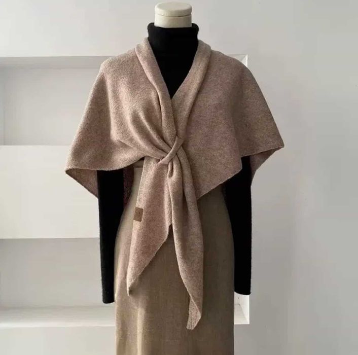 Елегантний шарф-шаль в кольорах Марсал, Бежевий, Кава