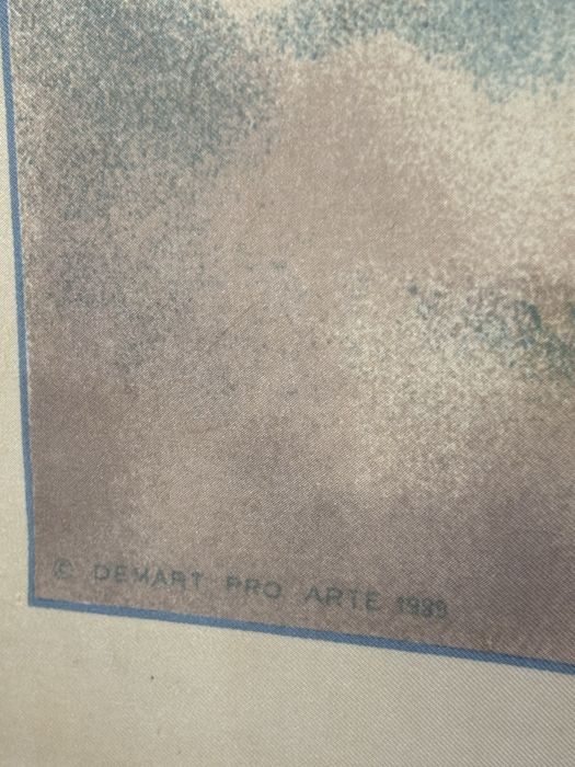 Salvador Dali Plac Św. Marka Ogromna Litografia na jedwabiu  Oryginał