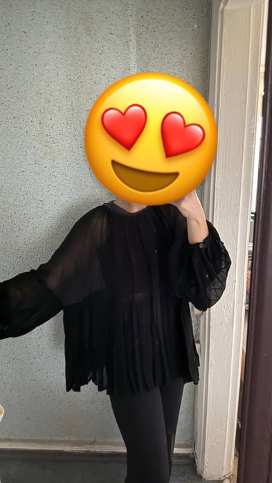 Блуза чорна прозора Asos