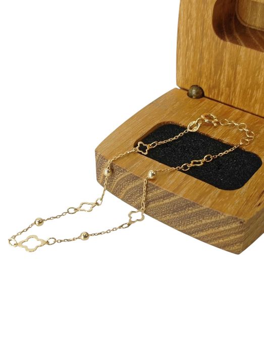 Piękna złota bransoletka celebrytka 1,10GR 19CM AG585