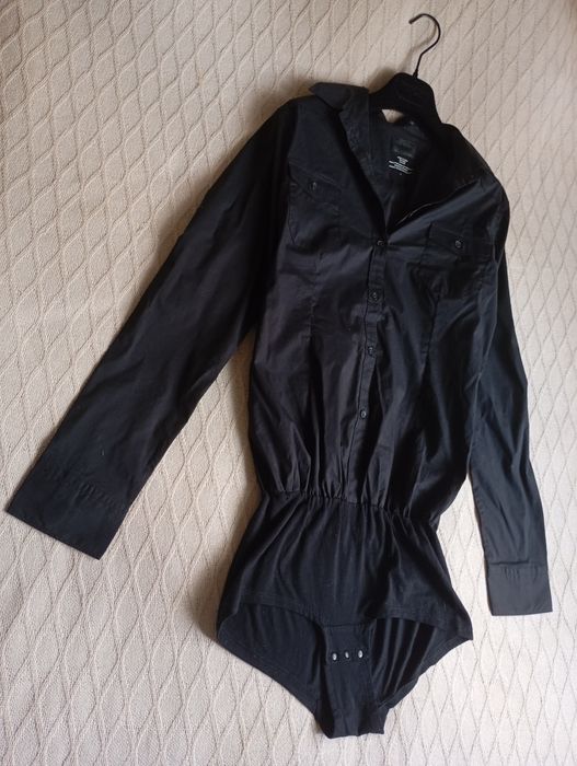 G-Star RAW M-L markowa naturalna koszula czarna body
