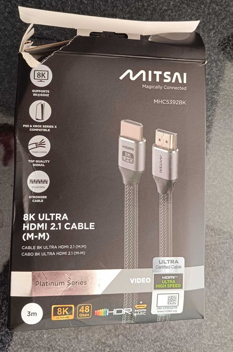 Cabo HDMI Mitsai 8K 3M