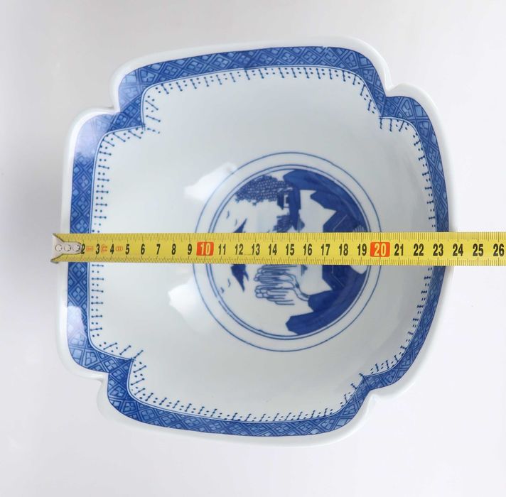 Saladeira porcelana azul e branca da China - Cantão