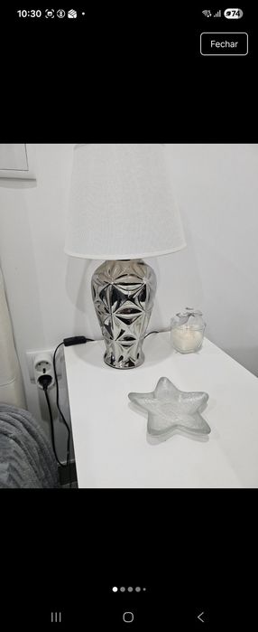 Vendo 2 candeeiros prata óptimo estado