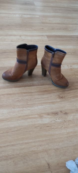 Botki brązowe damskie