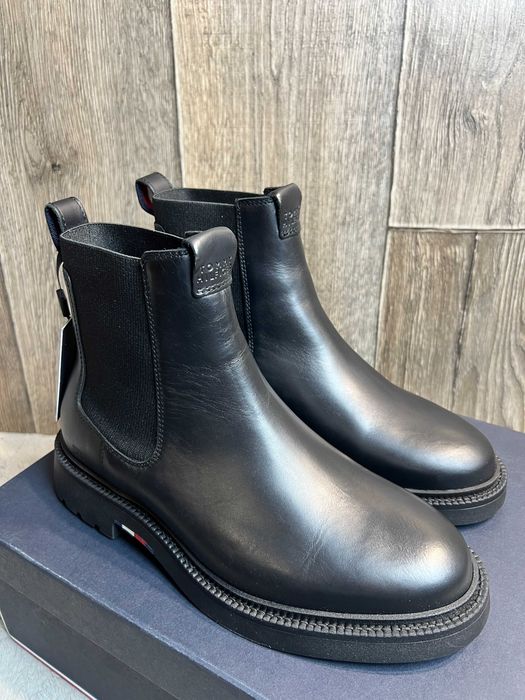 botki damskie skórzane tommy hilfiger comfort chelsea 41