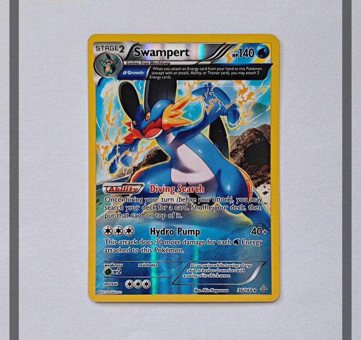 Swampert 36/160 PCR Reverse Holo Pokemon ENG-NM