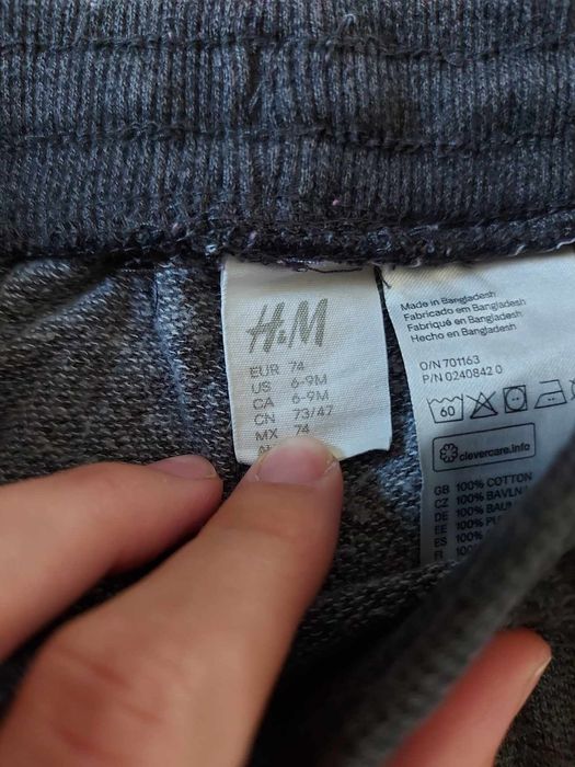 3x spodnie dresowe H&M, Pepco, 5.10.15 rozm. 74