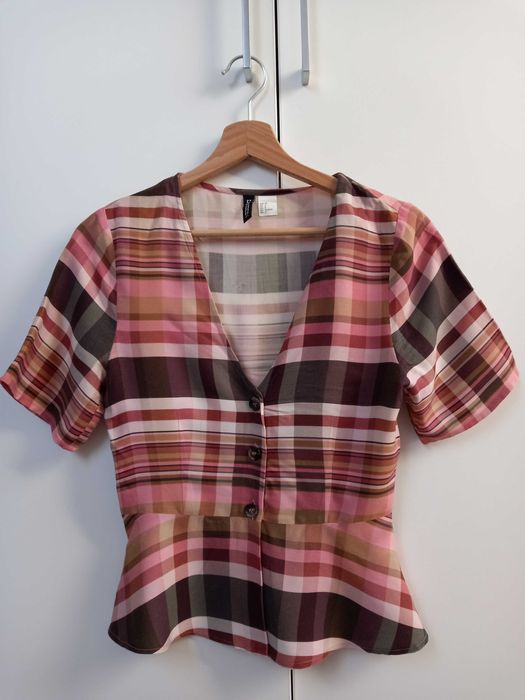 vintage bluzka w kratę