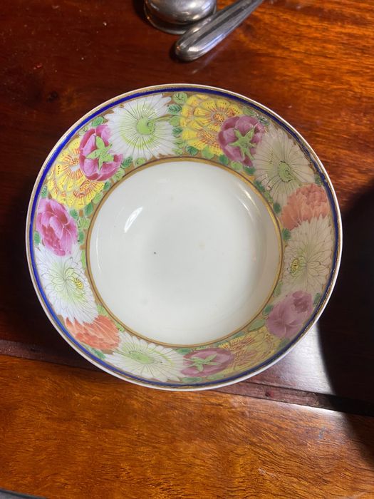 Prato Taça Libação Porcelana chinesa séc XVIII 14,5 cm