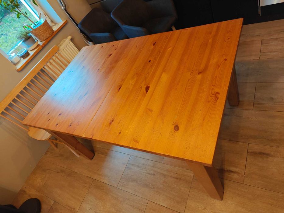 Stół drewniany rozkladany sosna Ikea