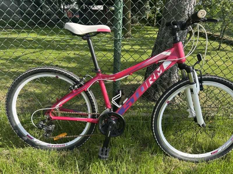ROWER DZIEWCZĘCY / DAMSKI ,kola 24, różowo bialy