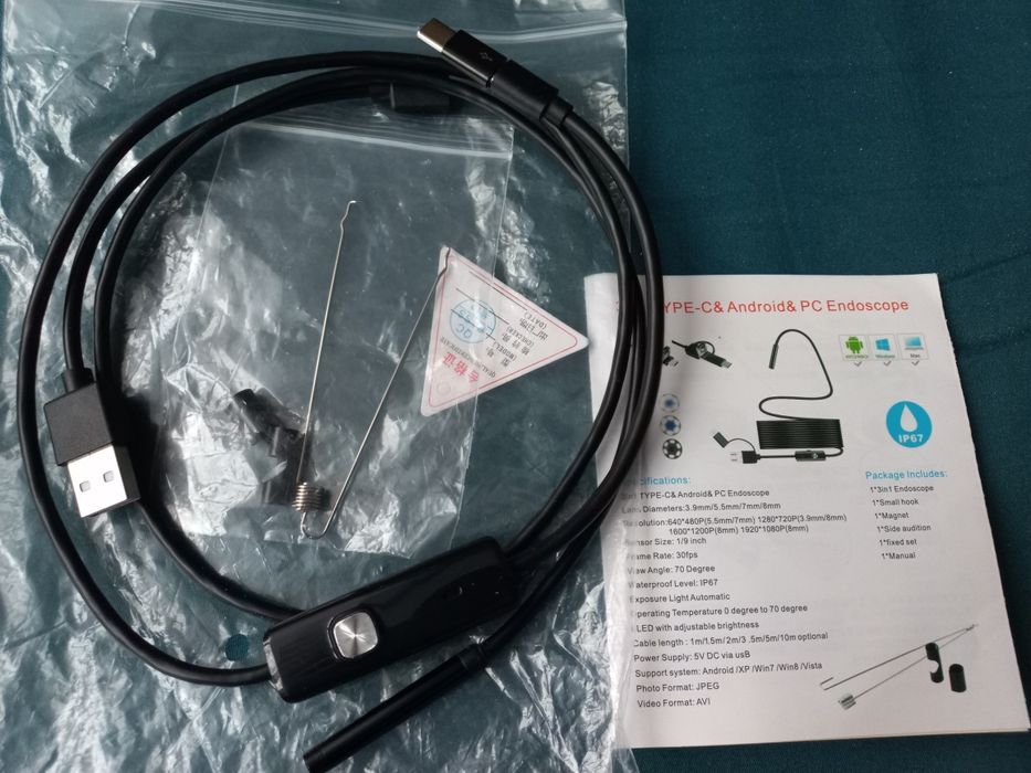 Міні відеокамера до андроіда USB-ендоскоп