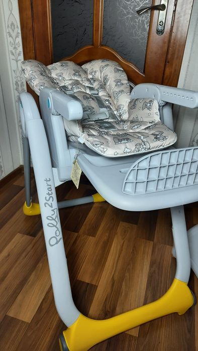 ‼️Chicco Polly 2start з НОВИМ чохлом кріселко дитяче