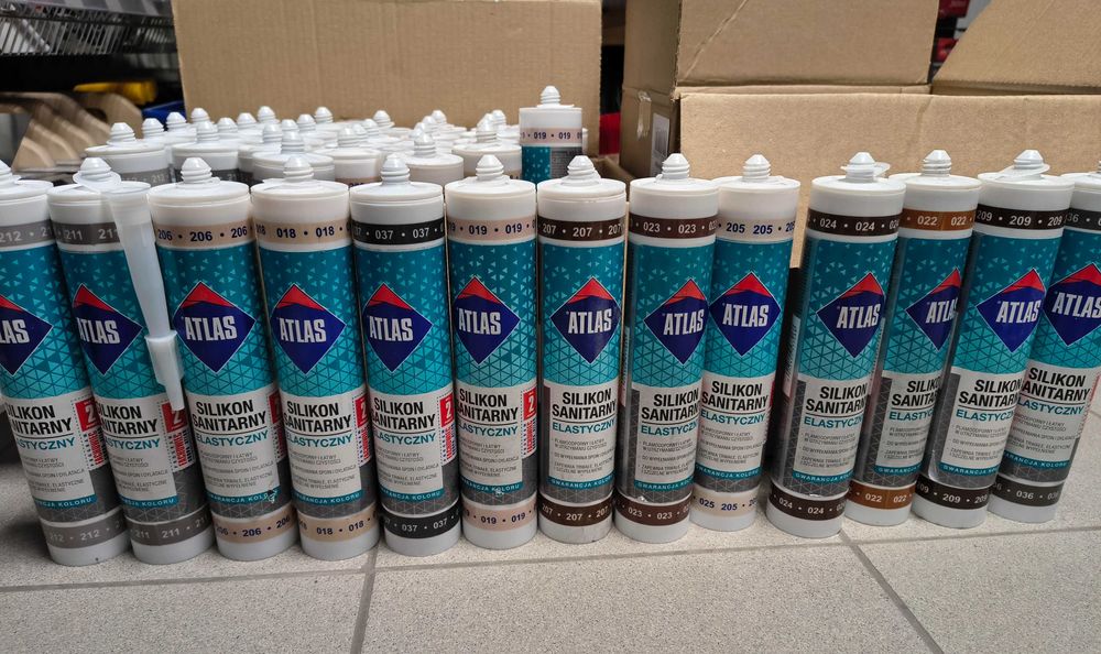 Silikon sanitarny Atlas Elastyczny (różne kolory)