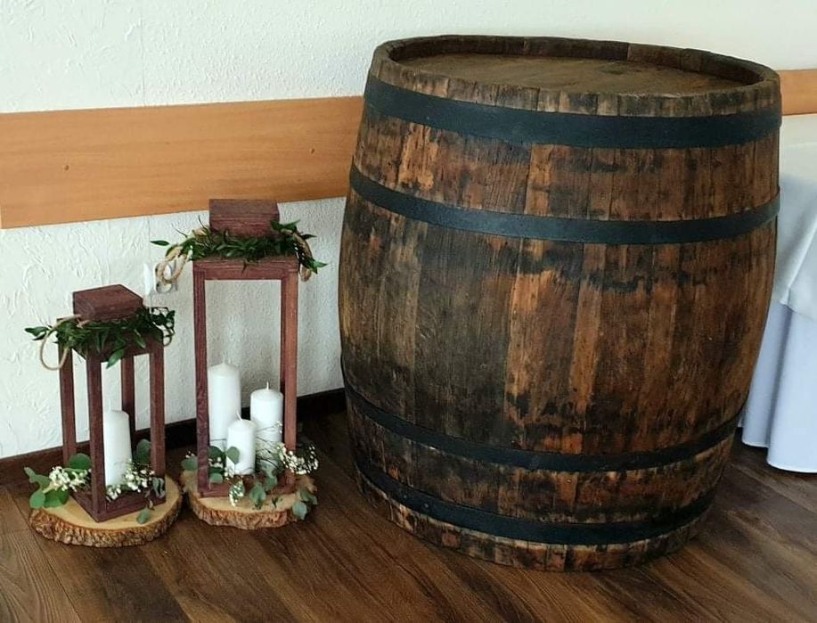 Ogromna drewniana beczka, dębowa, odrestaurowana